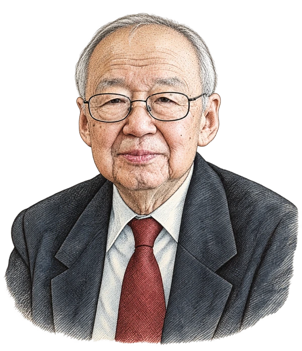 段义孚（Yi-Fu Tuan）（复古插画）